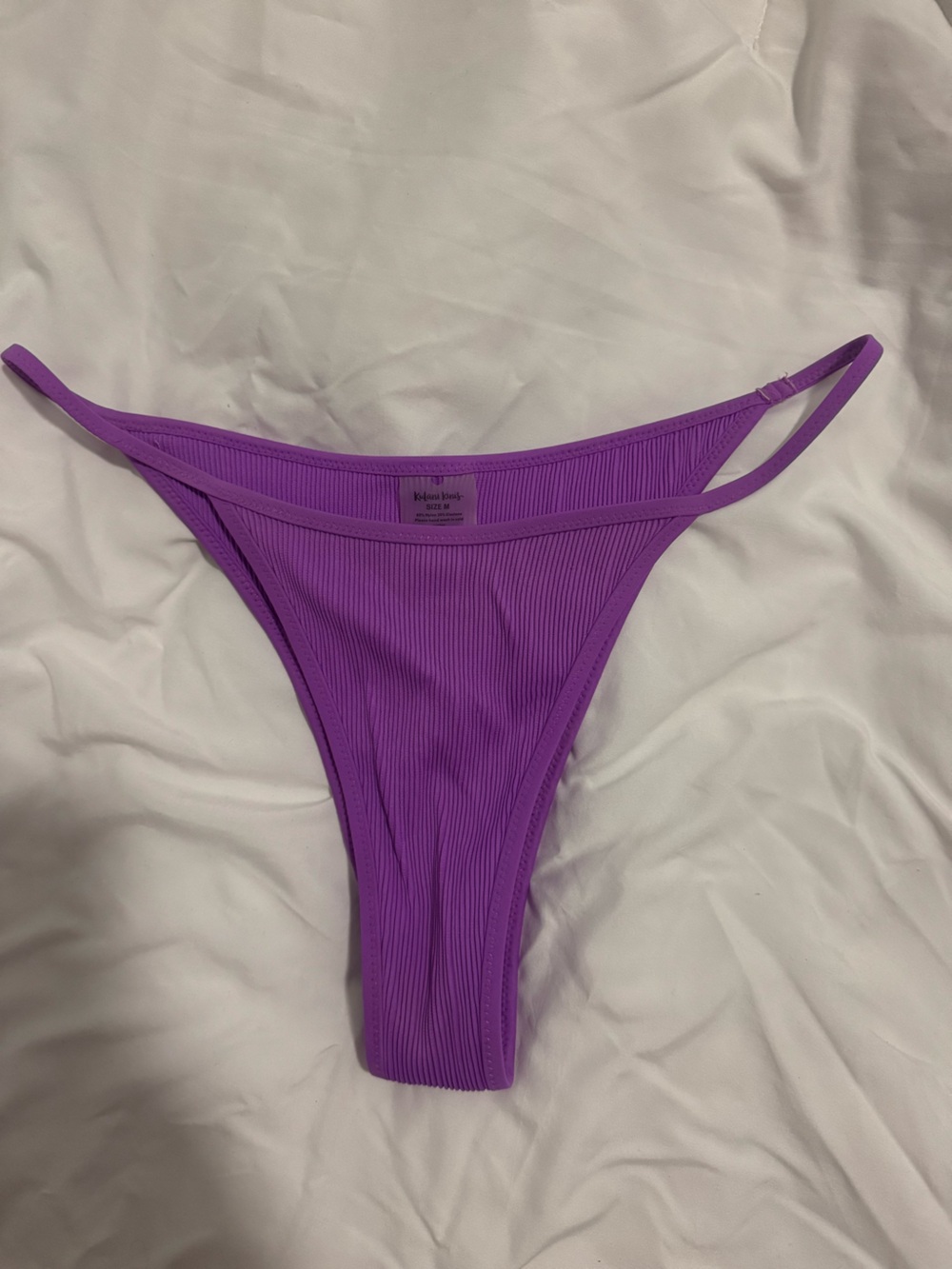 Kulani Kini Purple Ribbed Bikini Bottom
